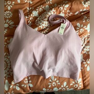 NWT OFFLINE By Aerie Real Me Low Key
Longline Sports Bra Pink